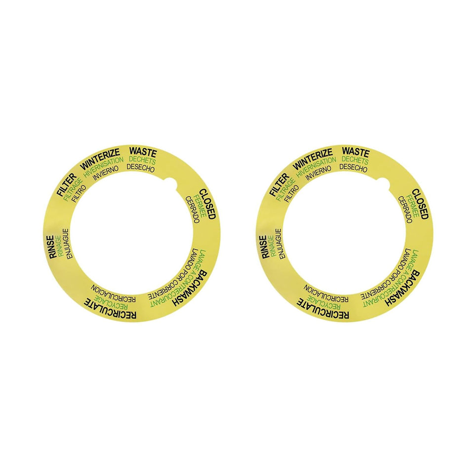 FELHOOD 272599 top mount valve label on a Pentair Tagelus filter, replacement ready