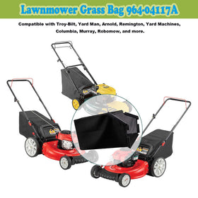 Easy-install FELHOOD bag on compatible walk-behind mowers.