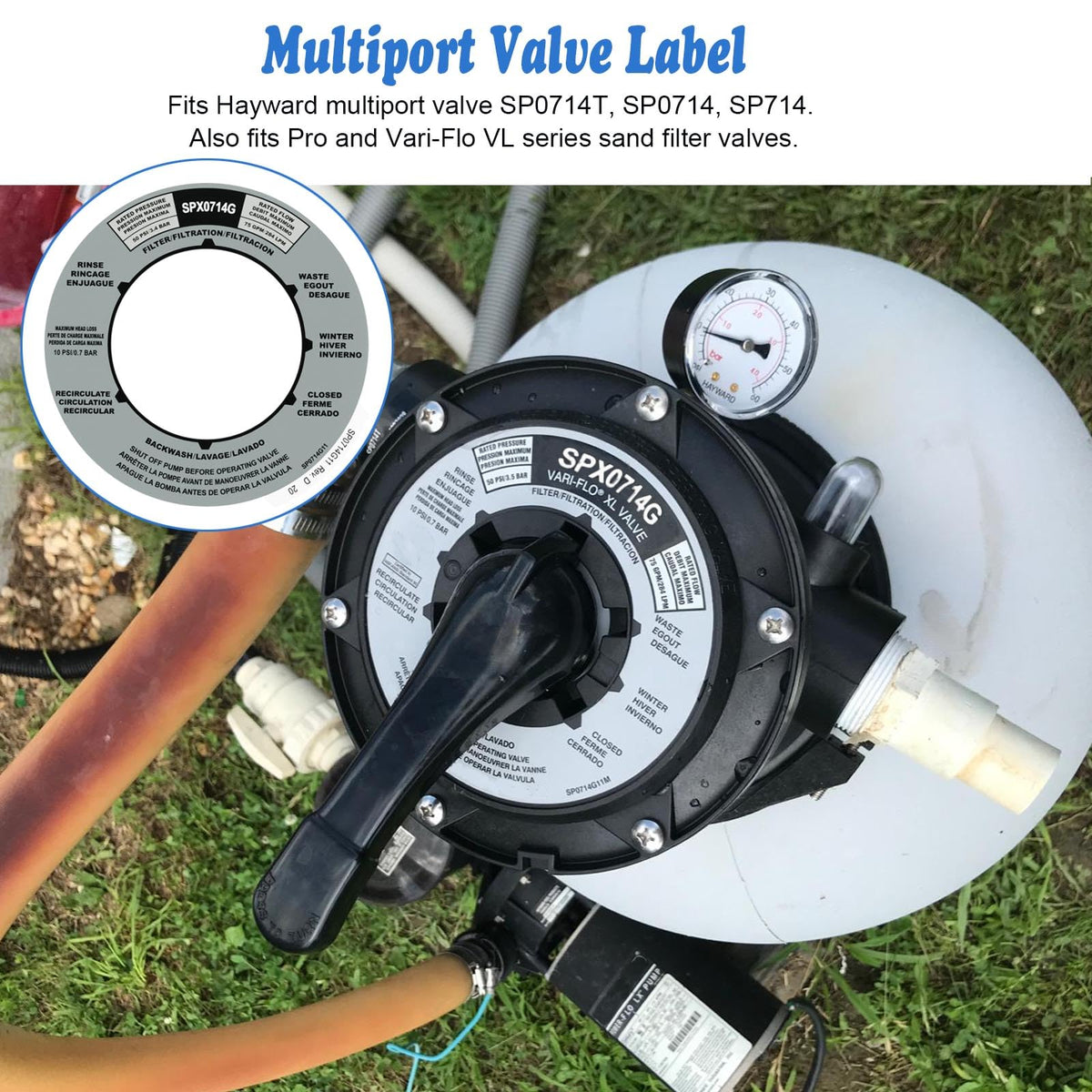 Two-pack FELHOOD label kit for SP0714T SP0714 SP714 valves