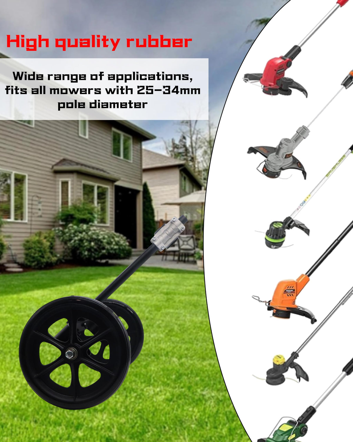 FellDen compatibility with 25-34mm shafts fits most straight-shaft trimmers.