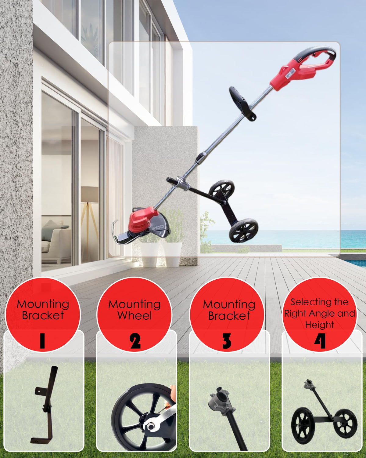 FellDen walk-behind design enhances balance on uneven terrain.