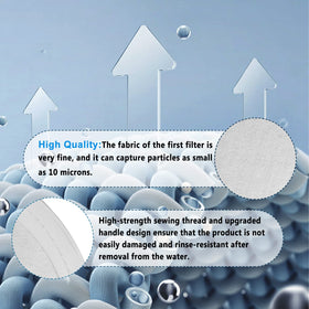 Four-pack packaging image highlighting value and consistent spa filtration replacement