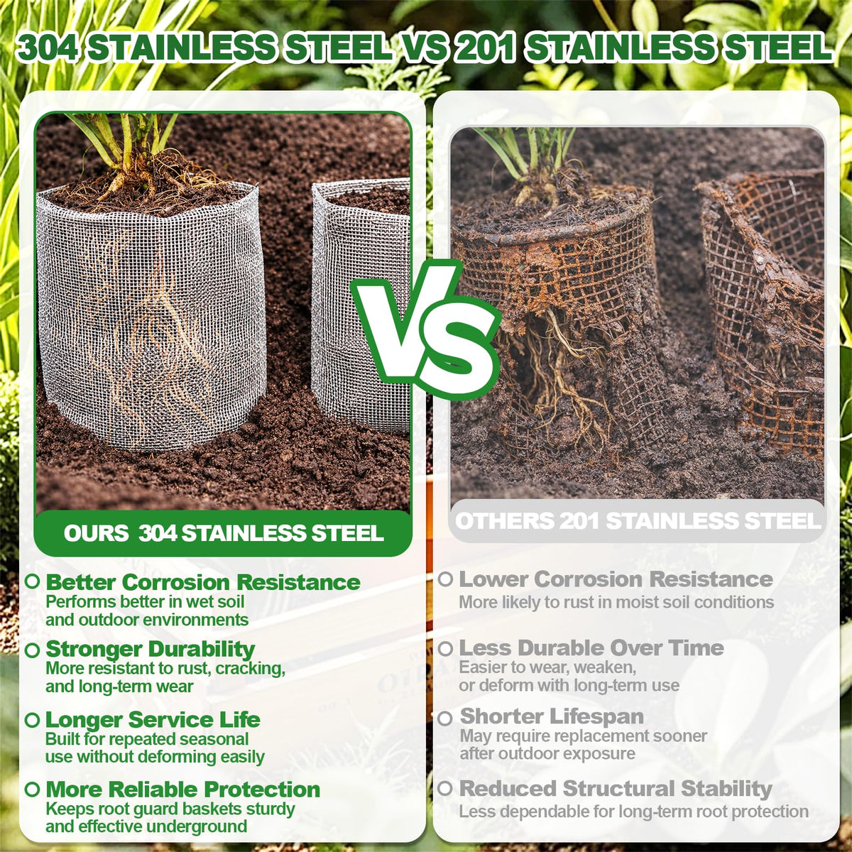 Femitu stainless steel basket durability in outdoor conditions