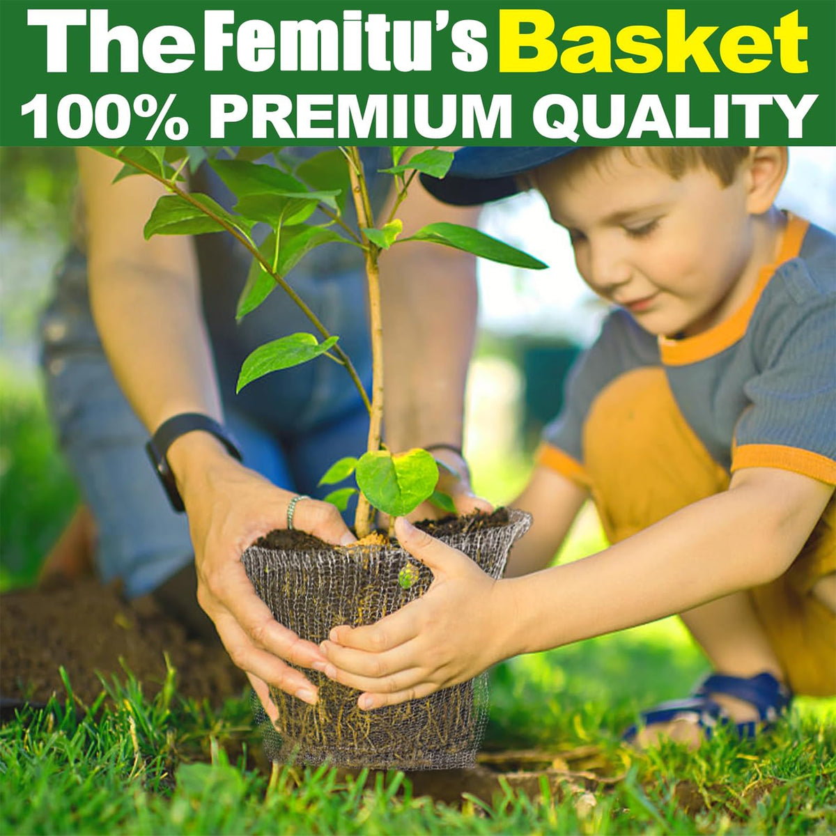 Underground protection with Femitu mesh basket guarding roots