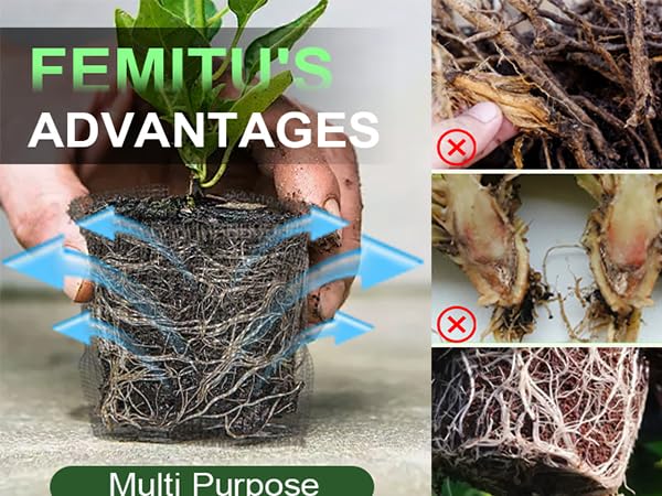 Femitu go-pher basket deterring voles and gophers while allowing water flow