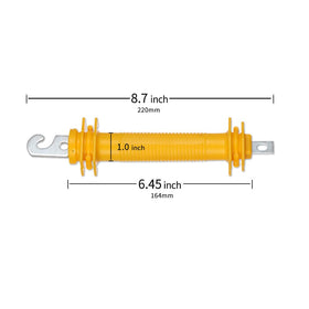 FENCE SHOCK rubber gate handle yellow end-ear with reinforced grip.
