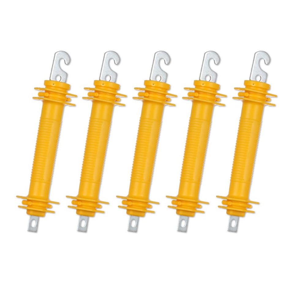 FENCE SHOCK rubber gate handle yellow top-hook for stable, visible mounting.