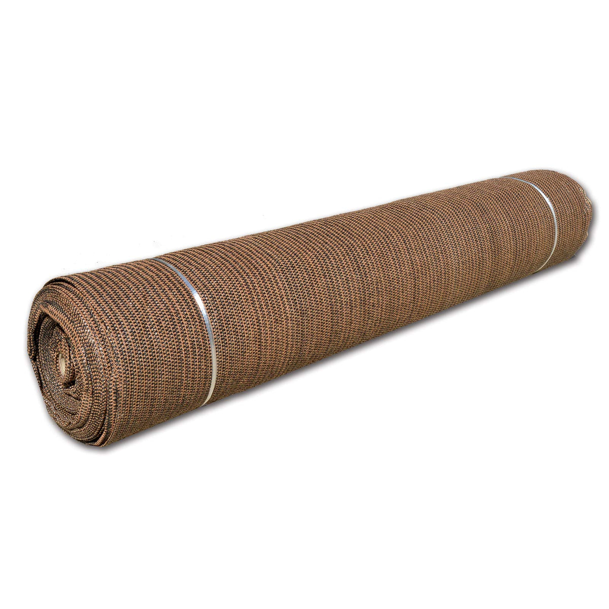 Fence4ever brown shade fabric roll closeup shows tight weave for UV protection