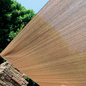 Fence4ever shade fabric roll over pool area highlights cooling shade potential