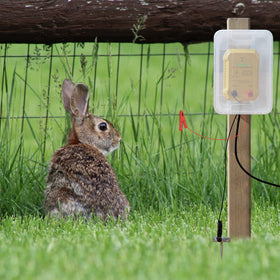FenceMate two-terminal setup showing ground and fence connections.