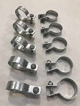Chain link fence with rails connected by brace bands for improved stability.