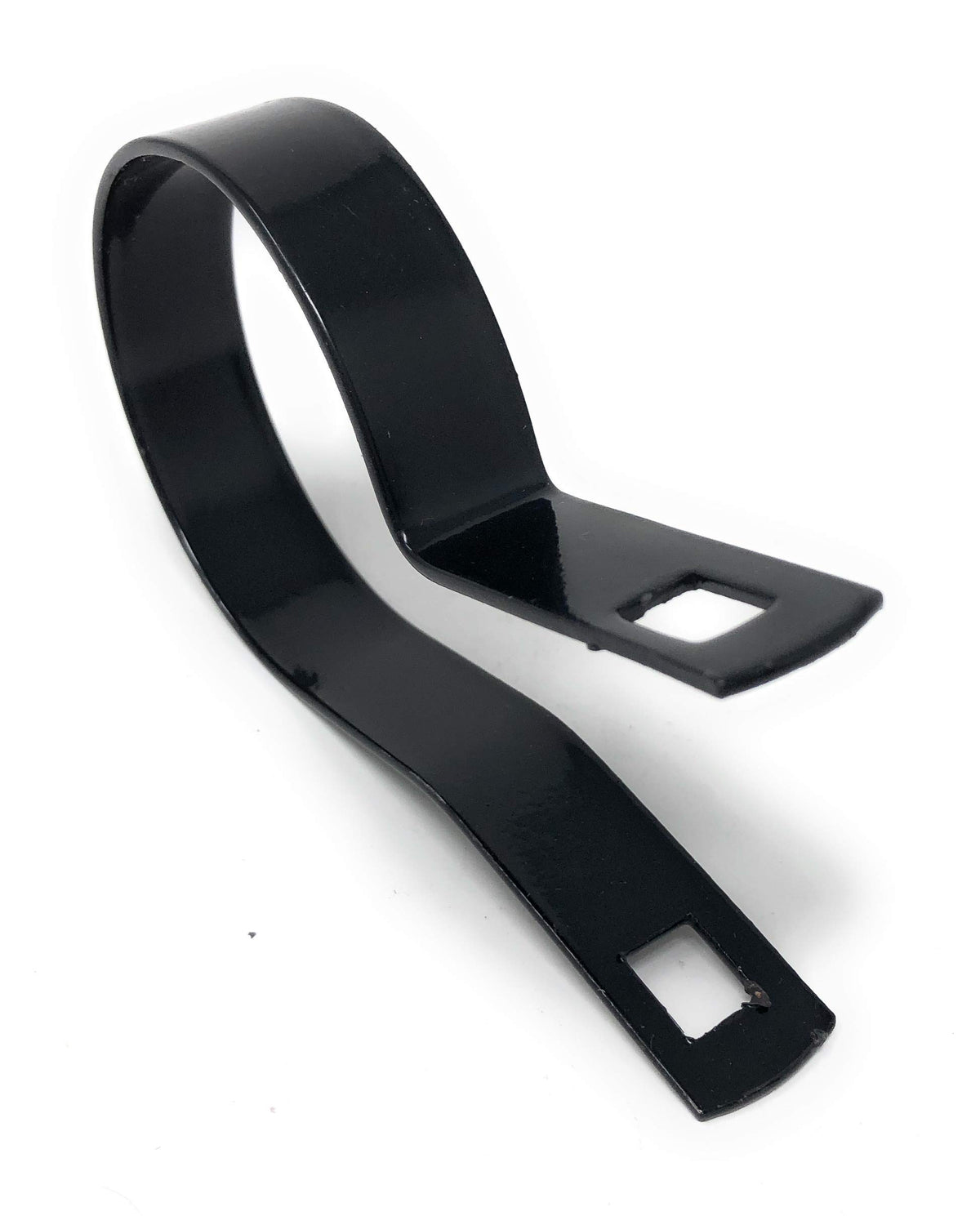 Black finish on FENCESMART4U bands blends with metal fencing.