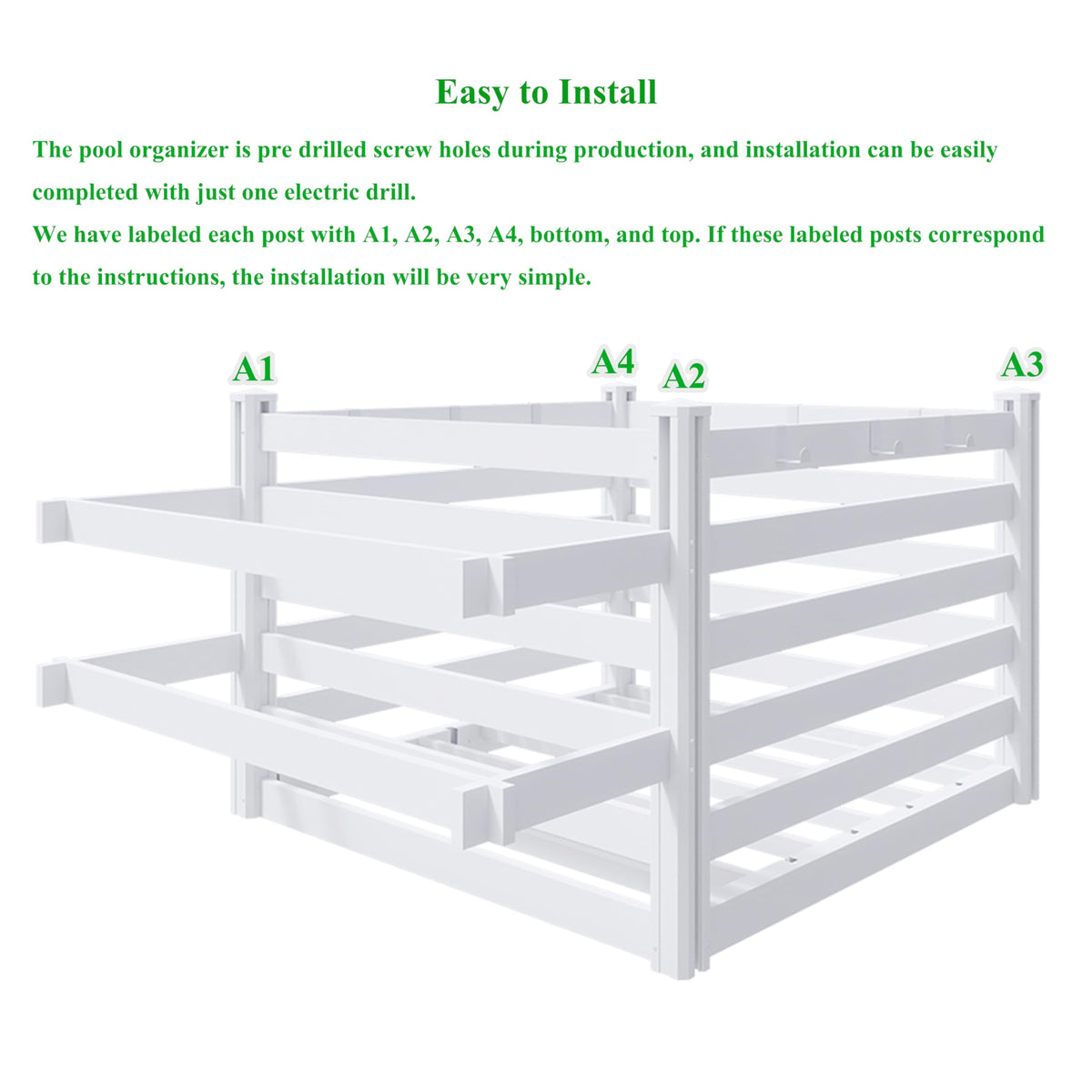 Durable PVC material from FENCETECH withstands outdoor use.