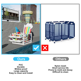 UV-resistant vinyl keeps the deckbox weatherproof in sun.