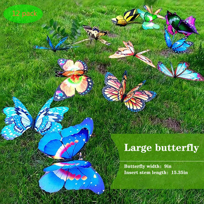 Fenely giant butterfly stake with 3D wings adds whimsy to your yard.