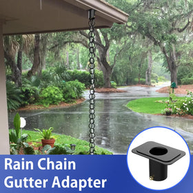 Fengone product-size-5x3x3 top-down view confirms compatibility with common gutters.