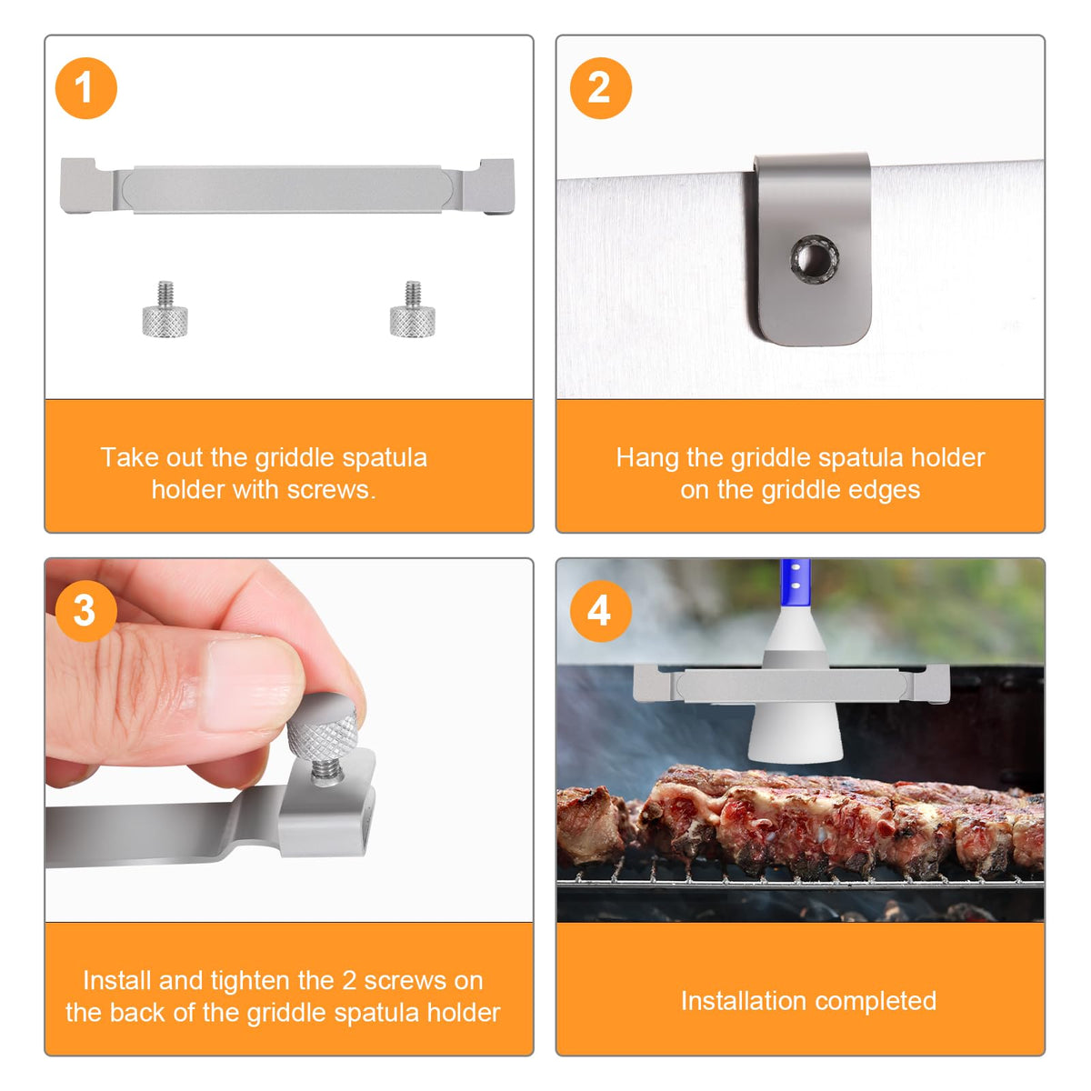 FENGWANGLI knurled-screw back allows secure adjustment on your grill