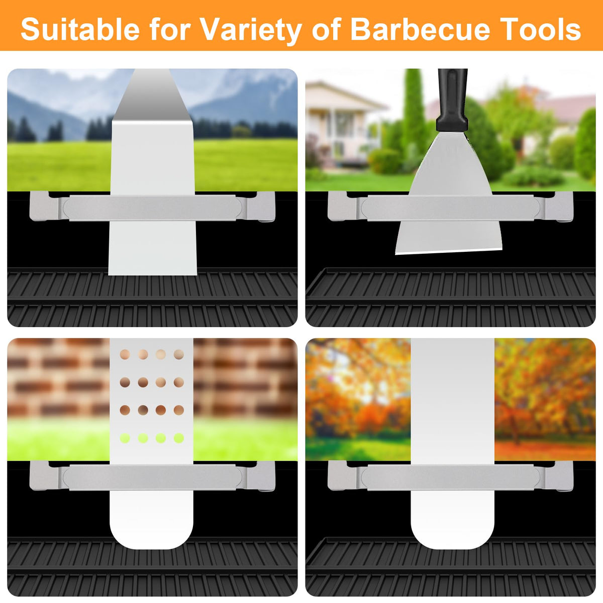 FENGWANGLI universal barbecue spatula rack fits Blackstone, Camp Chef, and Royal Gourmet