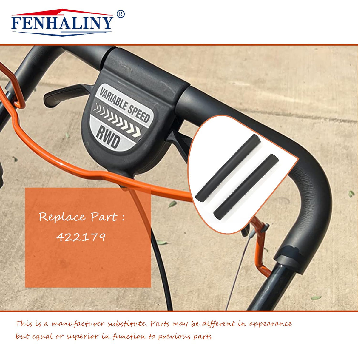 Fenhaliny two-pack foam grips included for Grasshopper mower replacement