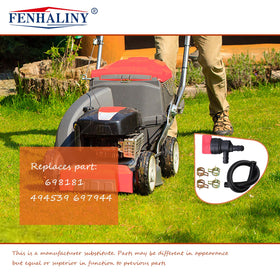 Fenhaliny four clamps included for secure hose connections during lawn mower maintenance