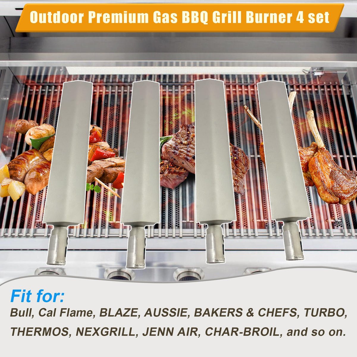 Fenluqi burner dimensions 16-1/8 by 2-1/2 inches, precise fit for many models
