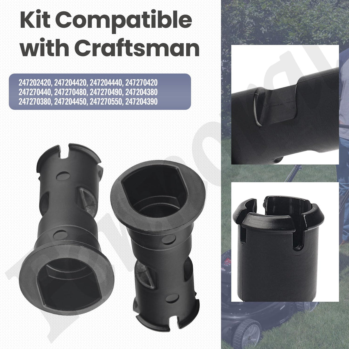 Fennoral Cub Cadet XT1-LT46 compatibility kit enabling quick maintenance access.