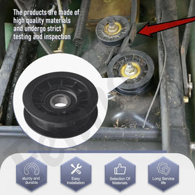 Fennoral Deere-compatible v-idler kit enables smoother belt operation and longer pulley life.