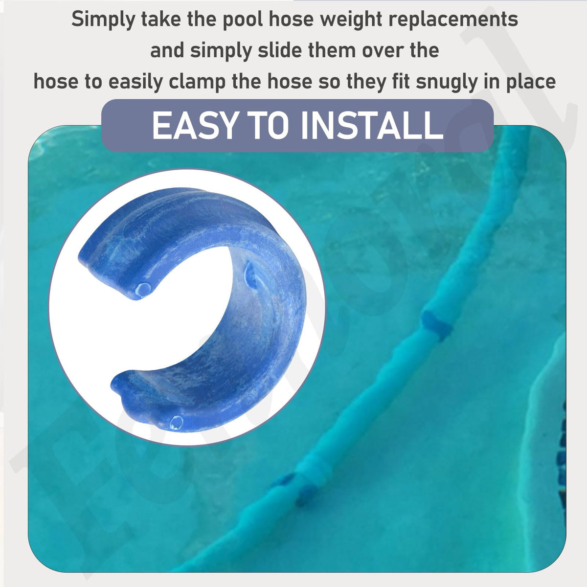 Fennoral durable metal pool hose weight with sturdy construction for long lasting use.