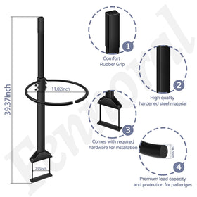 Fennoral easy-installation design avoids drilling for quick setup.