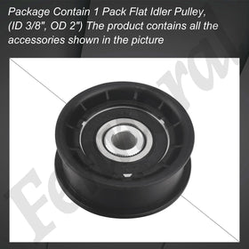 Fennoral flat idler pulley construction promotes lasting wear resistance.