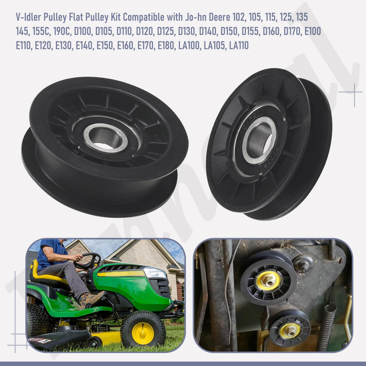 Fennoral flat pulley kit assembly aids quick maintenance with minimal tools.