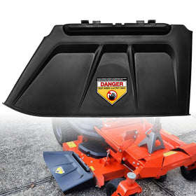 Fennoral chute keeps grass chips away from chassis for easier maintenance