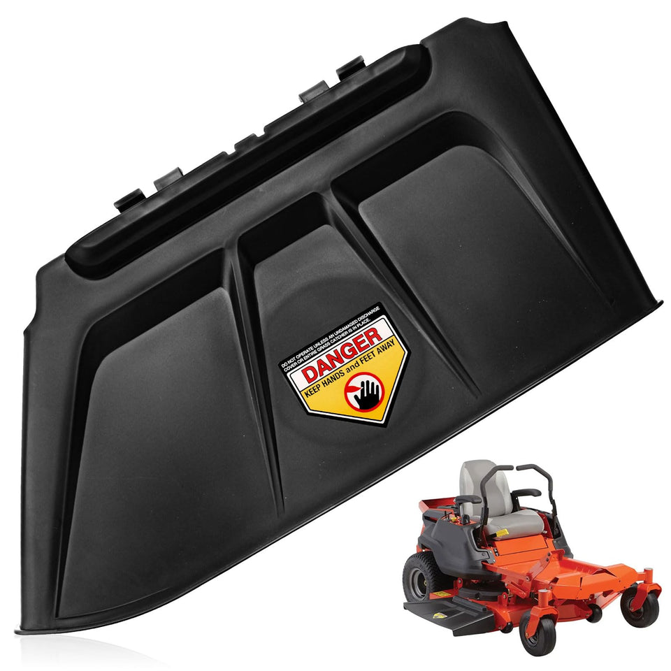 Fennoral side discharge chute for ZT XL series mowers improves grass chip deflection