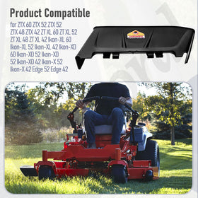 Fennoral side discharge chute on ZT XL 60, durable debris resistance