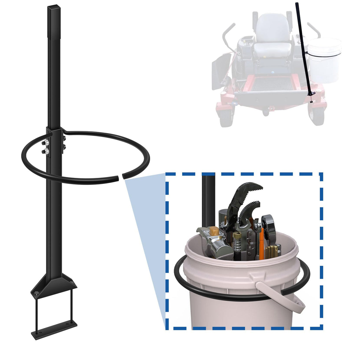 Fennoral zero-turn mower handle front bar mount for secure, easy mounting on compatible mowers.