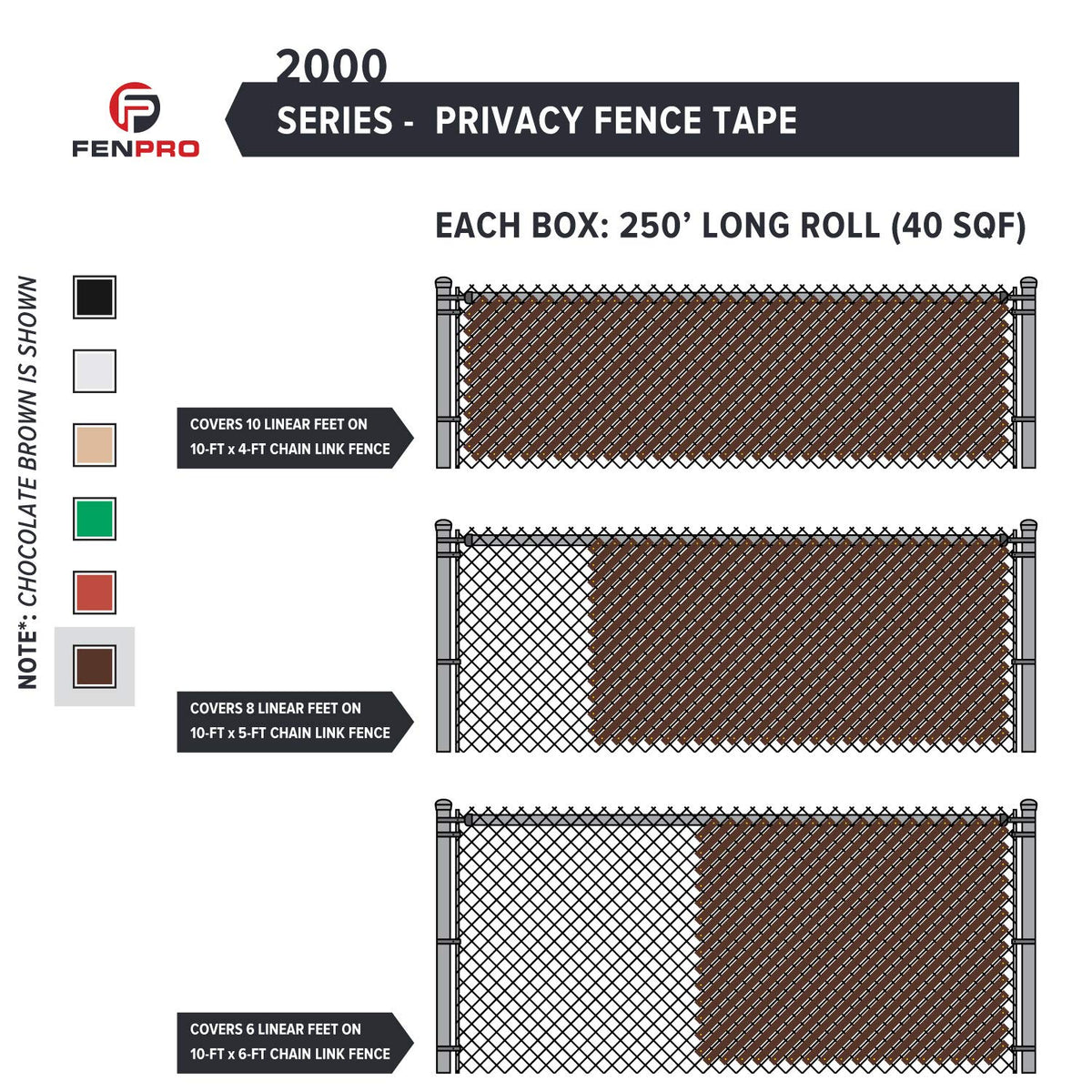 Fenpro dog-friendly privacy slats brown for chain-link fences