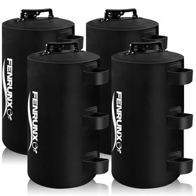 FENRUNXU water weight bag filled to 88 lbs secures canopy in windy conditions.