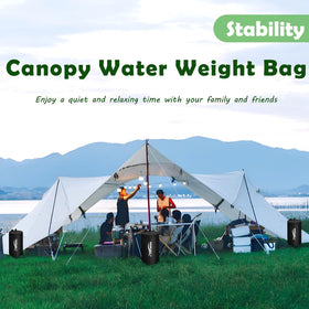 FENRUNXU four-pack water weights provide stable support for beaches and carports.