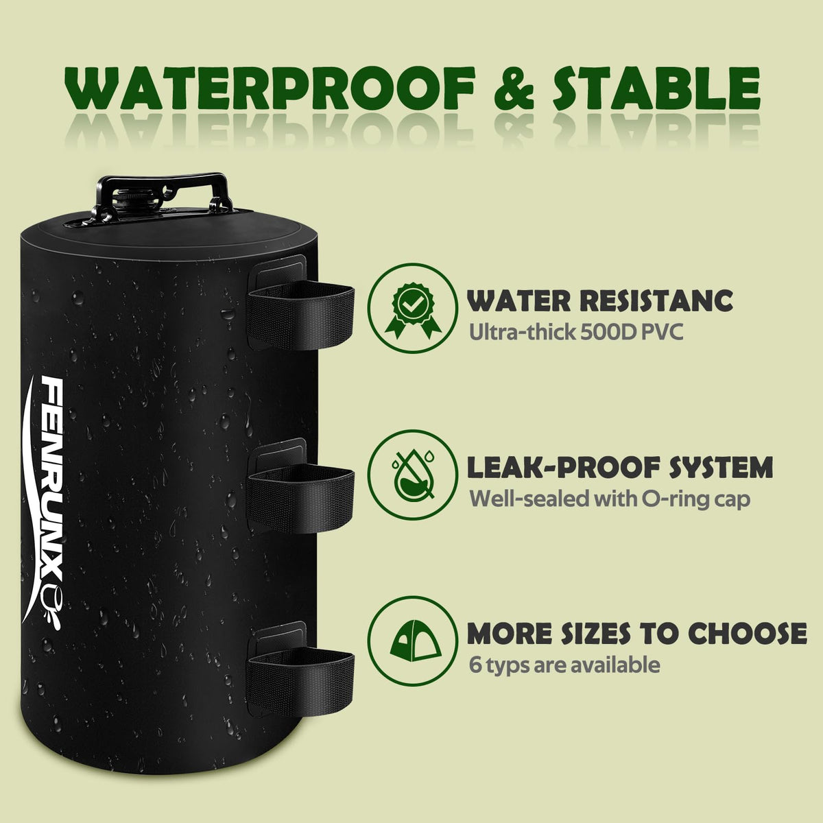 FENRUNXU leak-proof cap and O-ring seal prevent spills during transport.