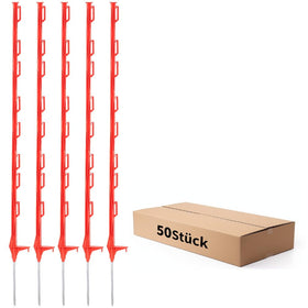 FENSMILE electric fence posts with clips for 50-pack, quick fence setup.