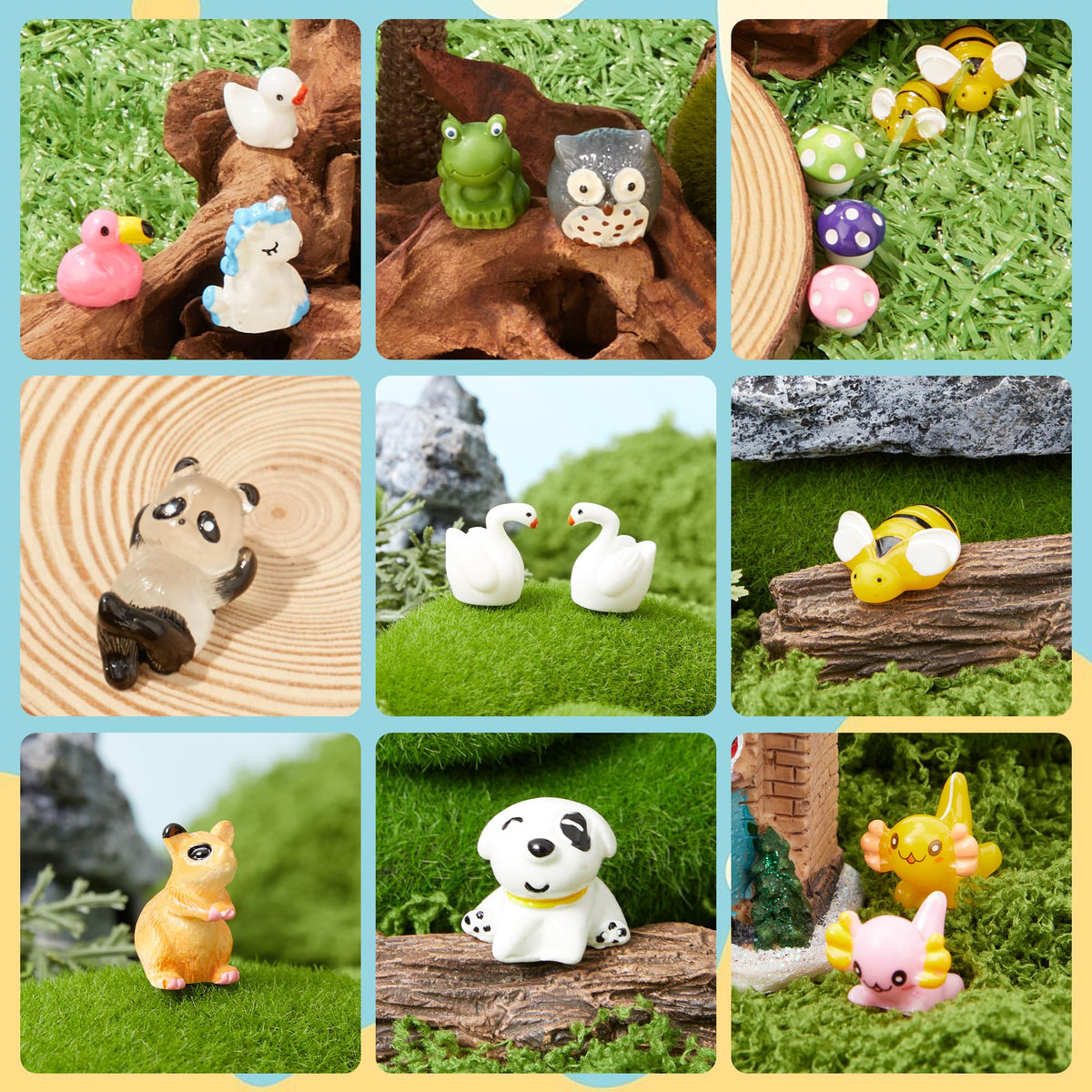 Fensong miniature figures versatile for creative displays and photography.