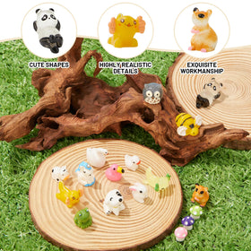Fensong multicolor resin ducks brighten tiny diorama setups.