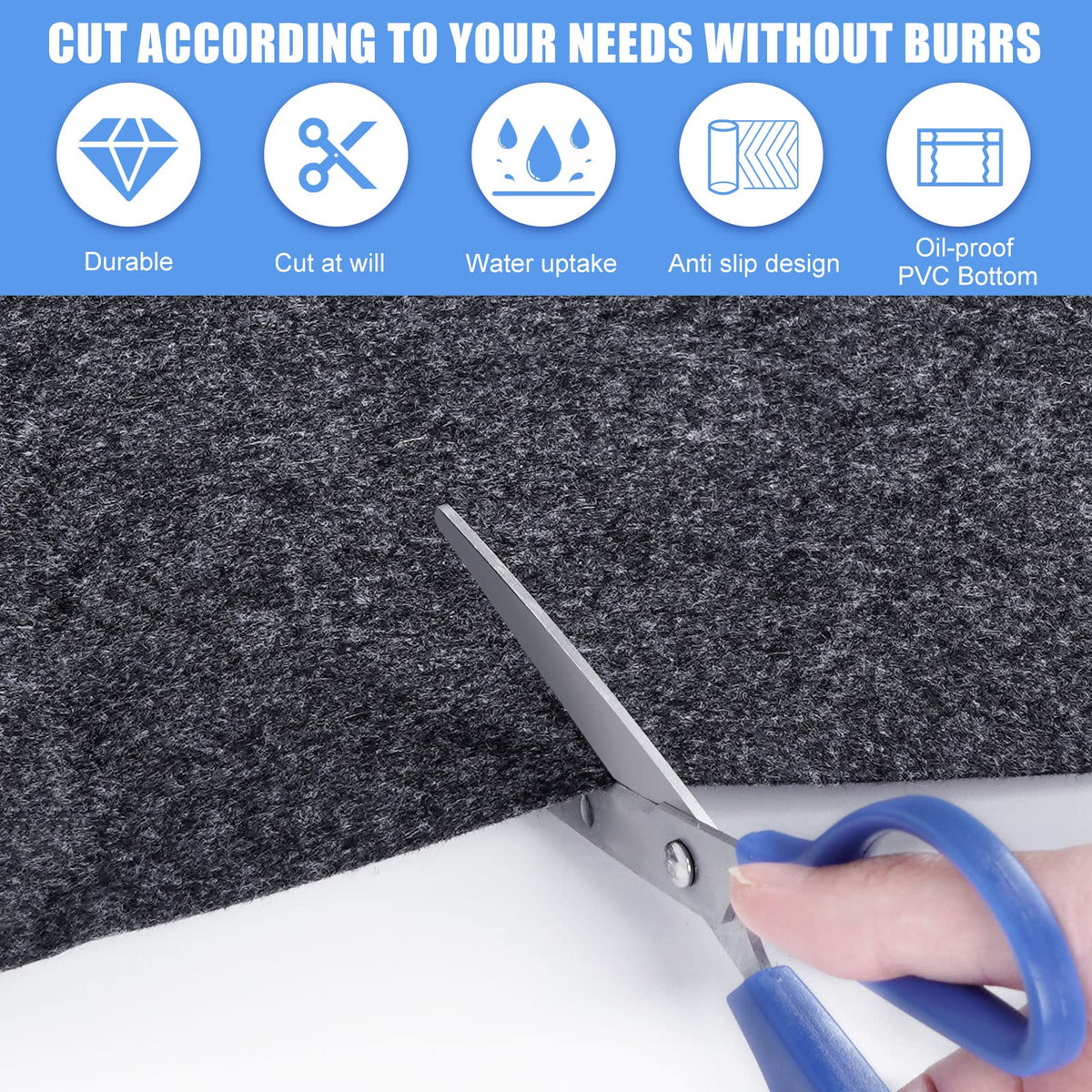 Fenxam hot tub mat with PE backing provides a non-slip base.