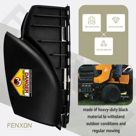 Black rugged discharge chute withstands outdoor conditions