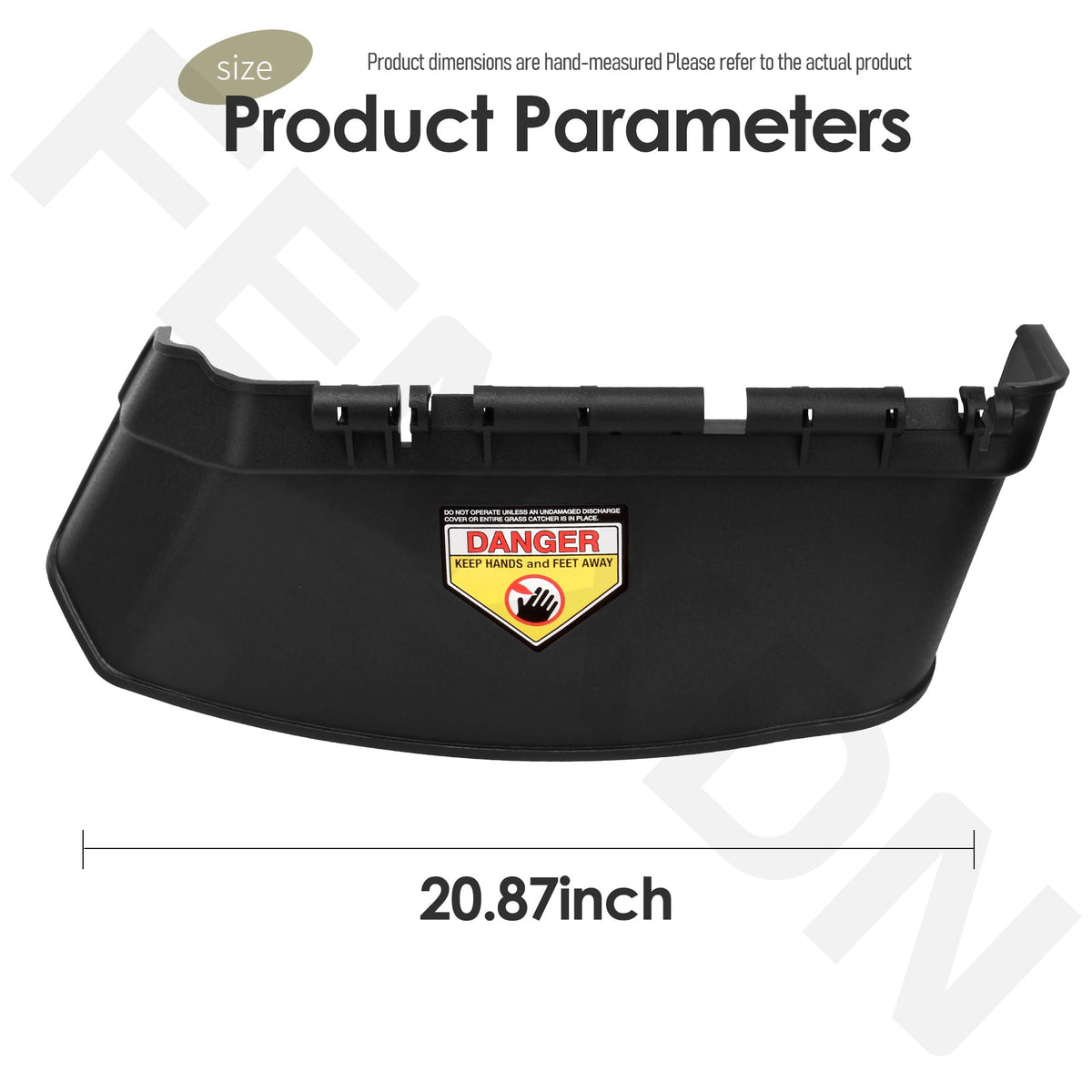 FENXDN discharge chute on Troy-Bilt Mustang deck for quick compatibility