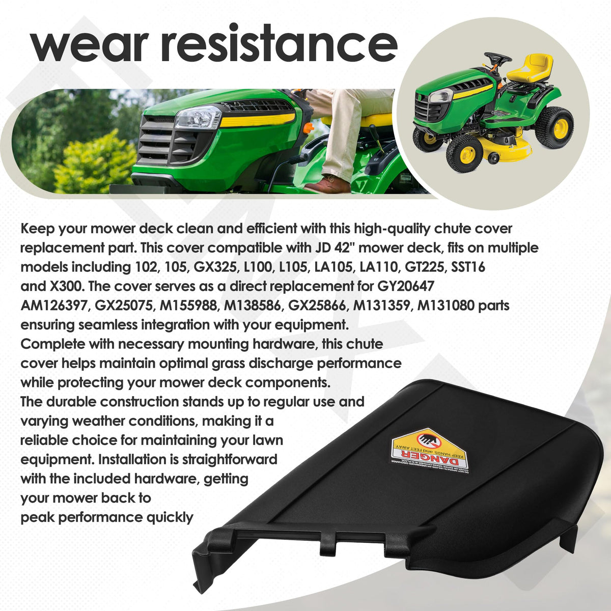 FENXDN packaging shows chute cover and mounting hardware included.