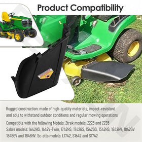 Weather-resistant design of the FENXDN discharge chute cover for outdoor mowing.
