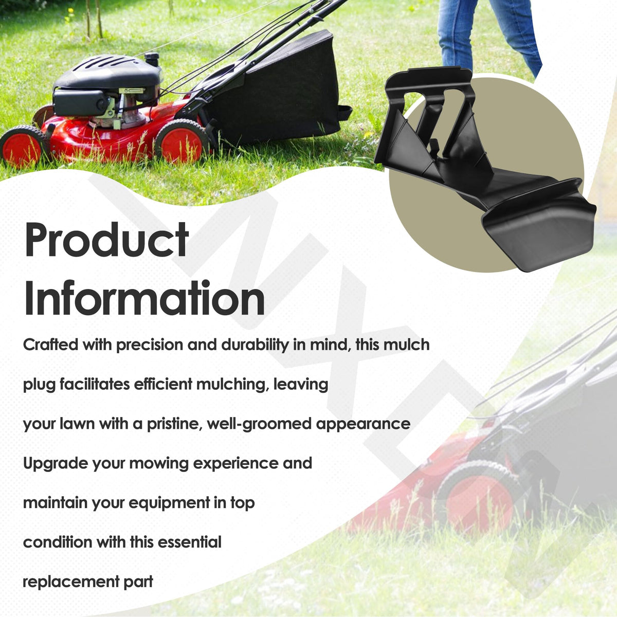 FENXDN durable mulch plug construction offers long-lasting operation.