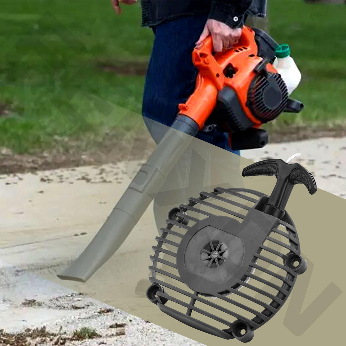 FENXDN recoil starter housing for Husqvarna HVA125B, supports quick and easy re-starts
