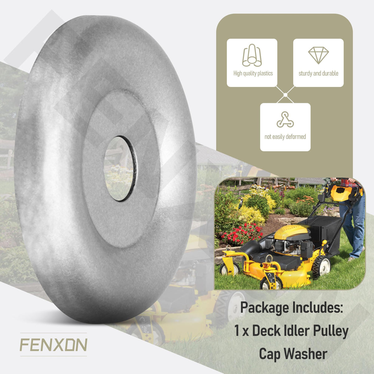FENXDN LGT/LTX deck idler cap enables precise belt tracking